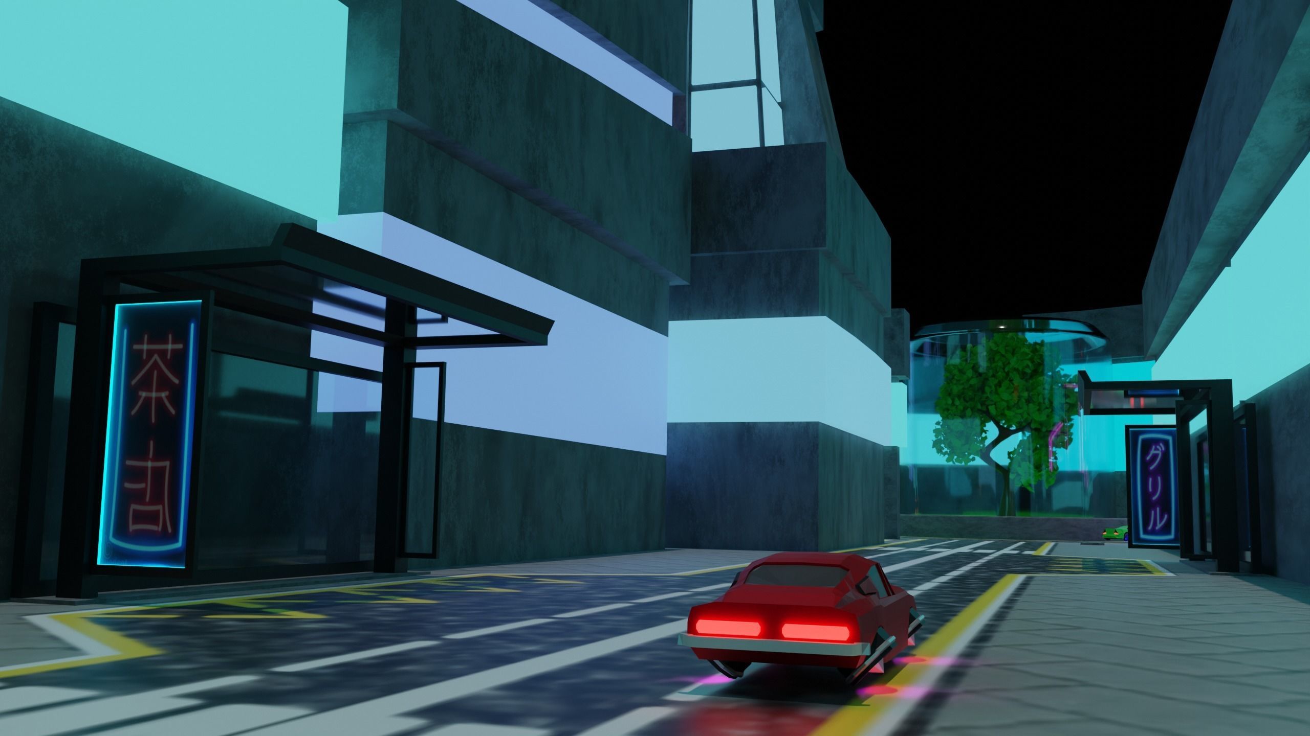 Metropolis Megalopolis Cosmopolis Town Sci fi Future  Low-poly 3D model_5