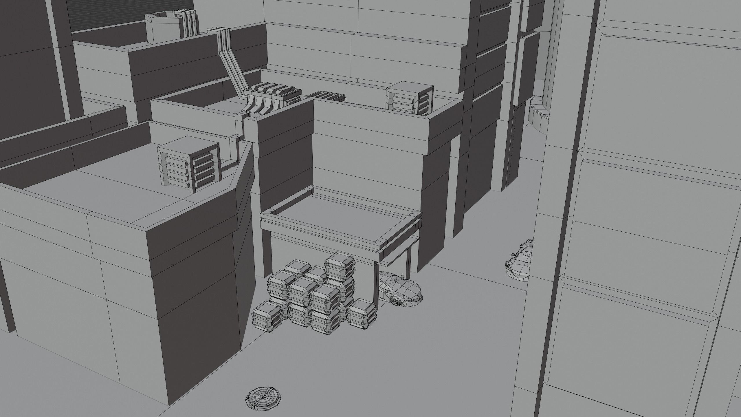 Metropolis Megalopolis Cosmopolis Town Sci fi Future  Low-poly 3D model_23