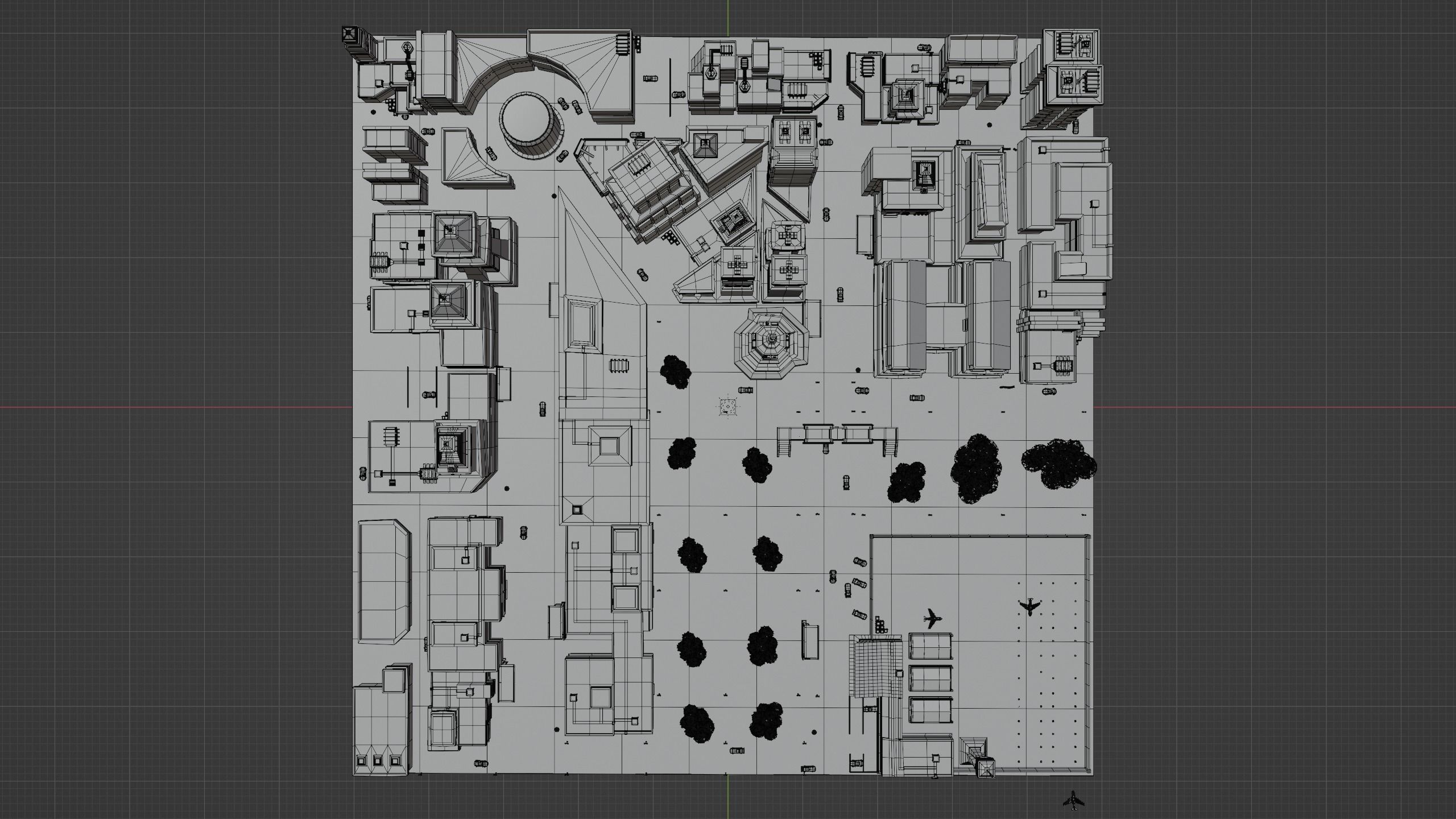 Metropolis Megalopolis Cosmopolis Town Sci fi Future  Low-poly 3D model_25