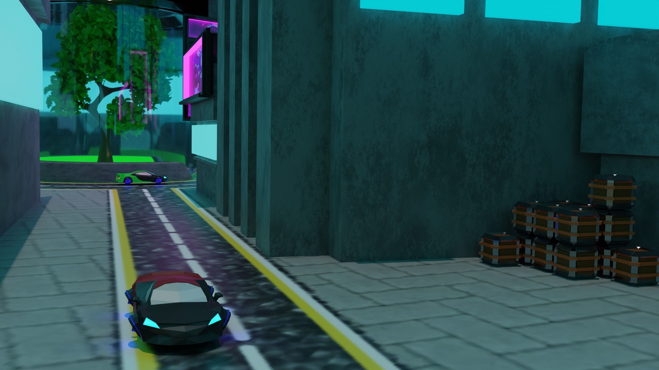 Metropolis Megalopolis Cosmopolis Town Sci fi Future  Low-poly 3D model_14