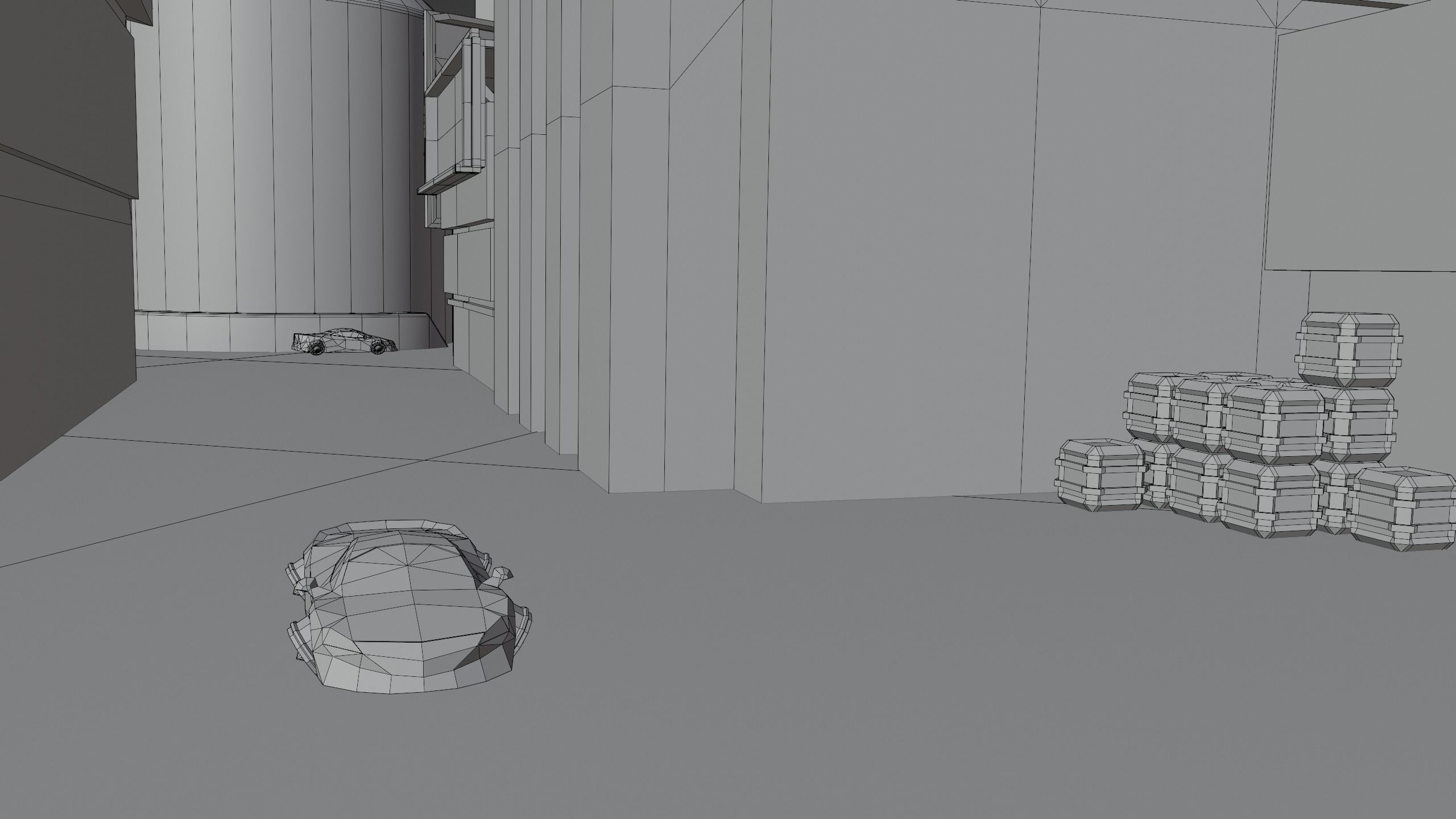 Metropolis Megalopolis Cosmopolis Town Sci fi Future  Low-poly 3D model_35