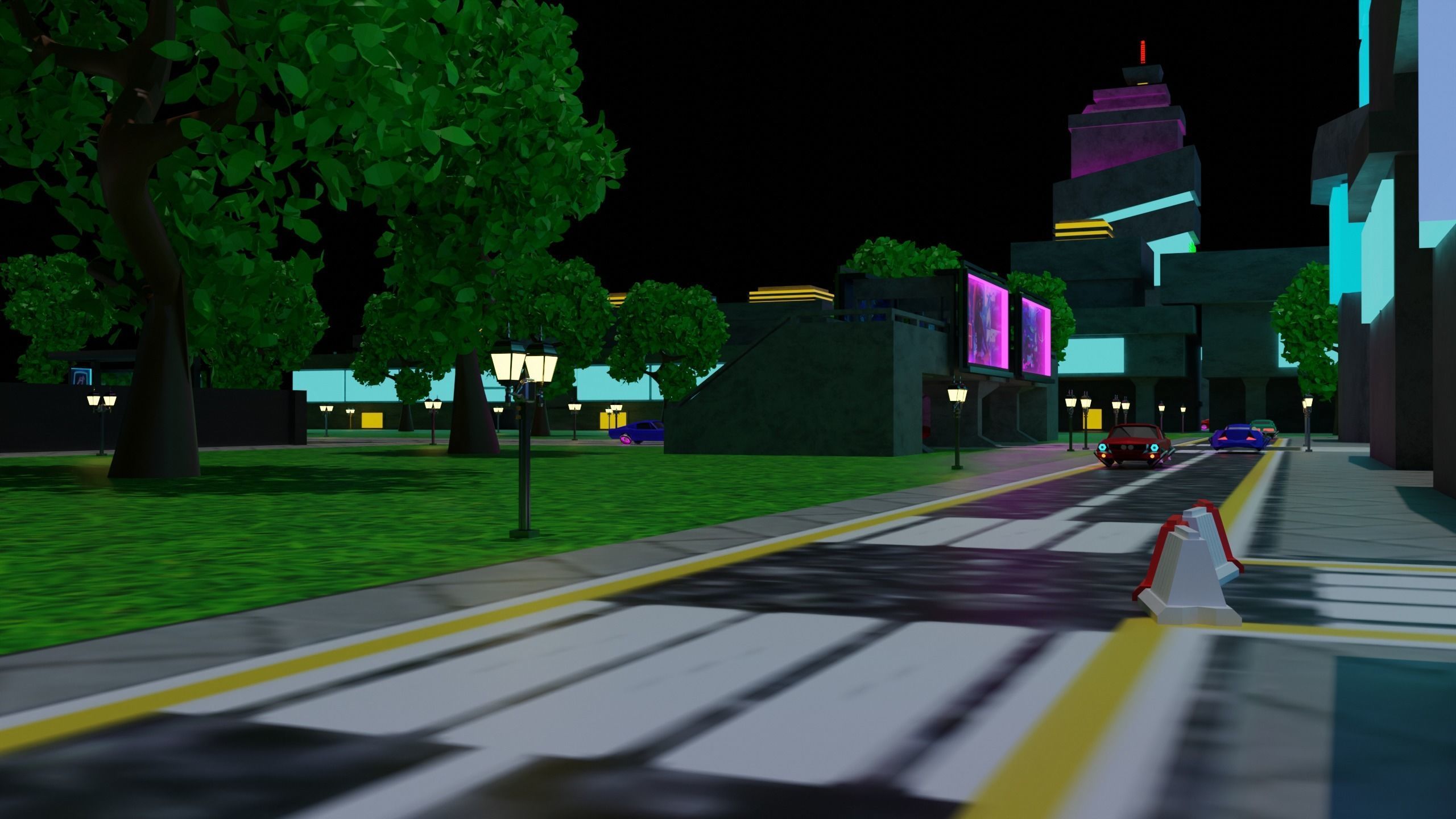 Metropolis Megalopolis Cosmopolis Town Sci fi Future  Low-poly 3D model_11