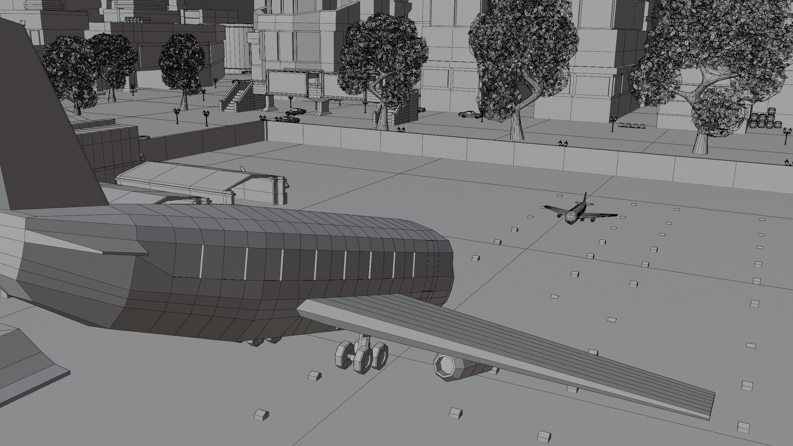 Metropolis Megalopolis Cosmopolis Town Sci fi Future  Low-poly 3D model_22