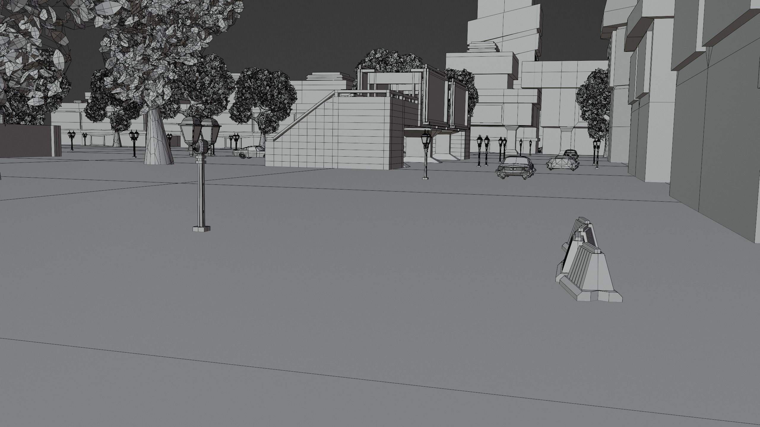 Metropolis Megalopolis Cosmopolis Town Sci fi Future  Low-poly 3D model_30