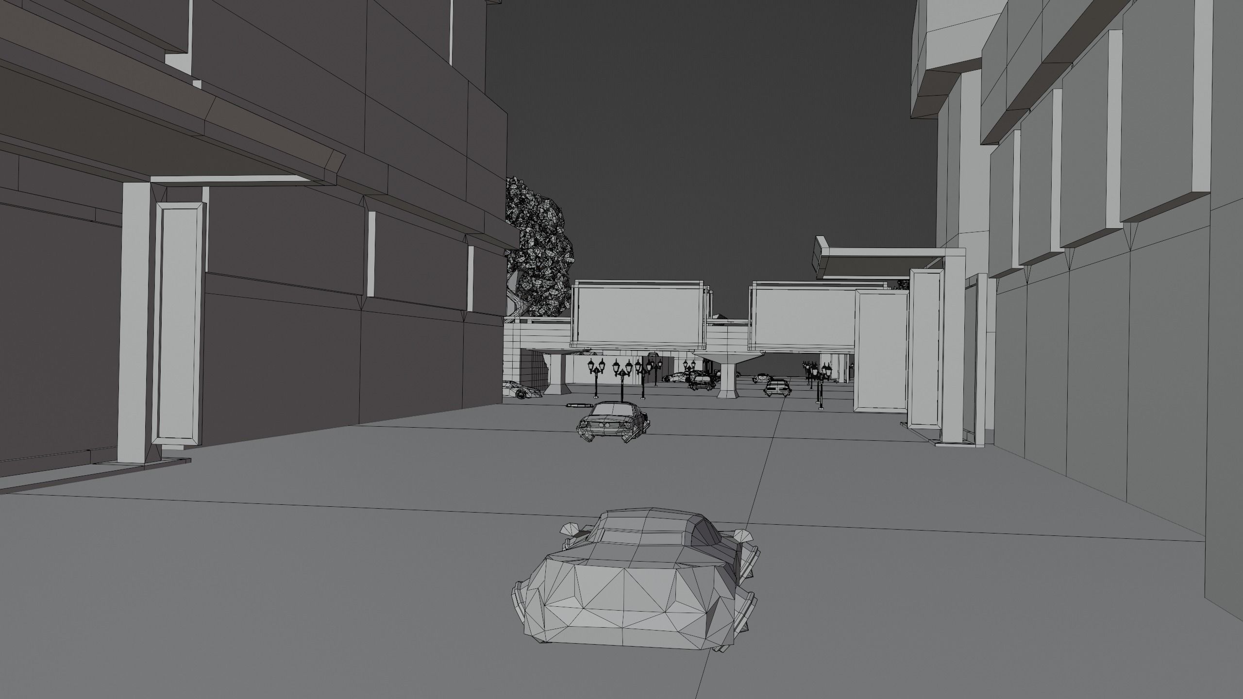 Metropolis Megalopolis Cosmopolis Town Sci fi Future  Low-poly 3D model_34