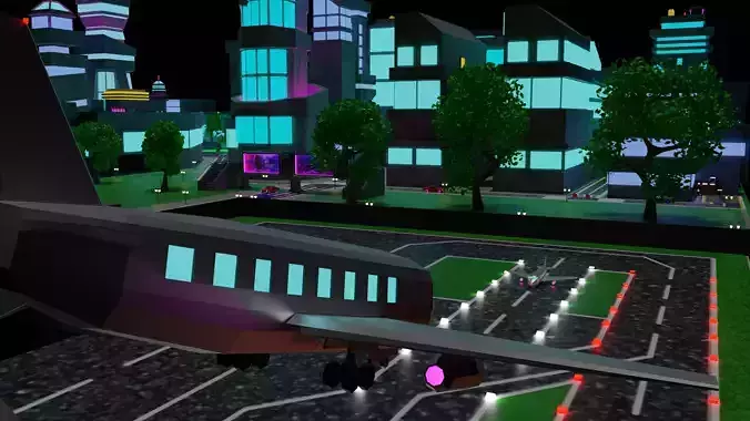 Metropolis Megalopolis Cosmopolis Town Sci fi Future  Low-poly 3D model