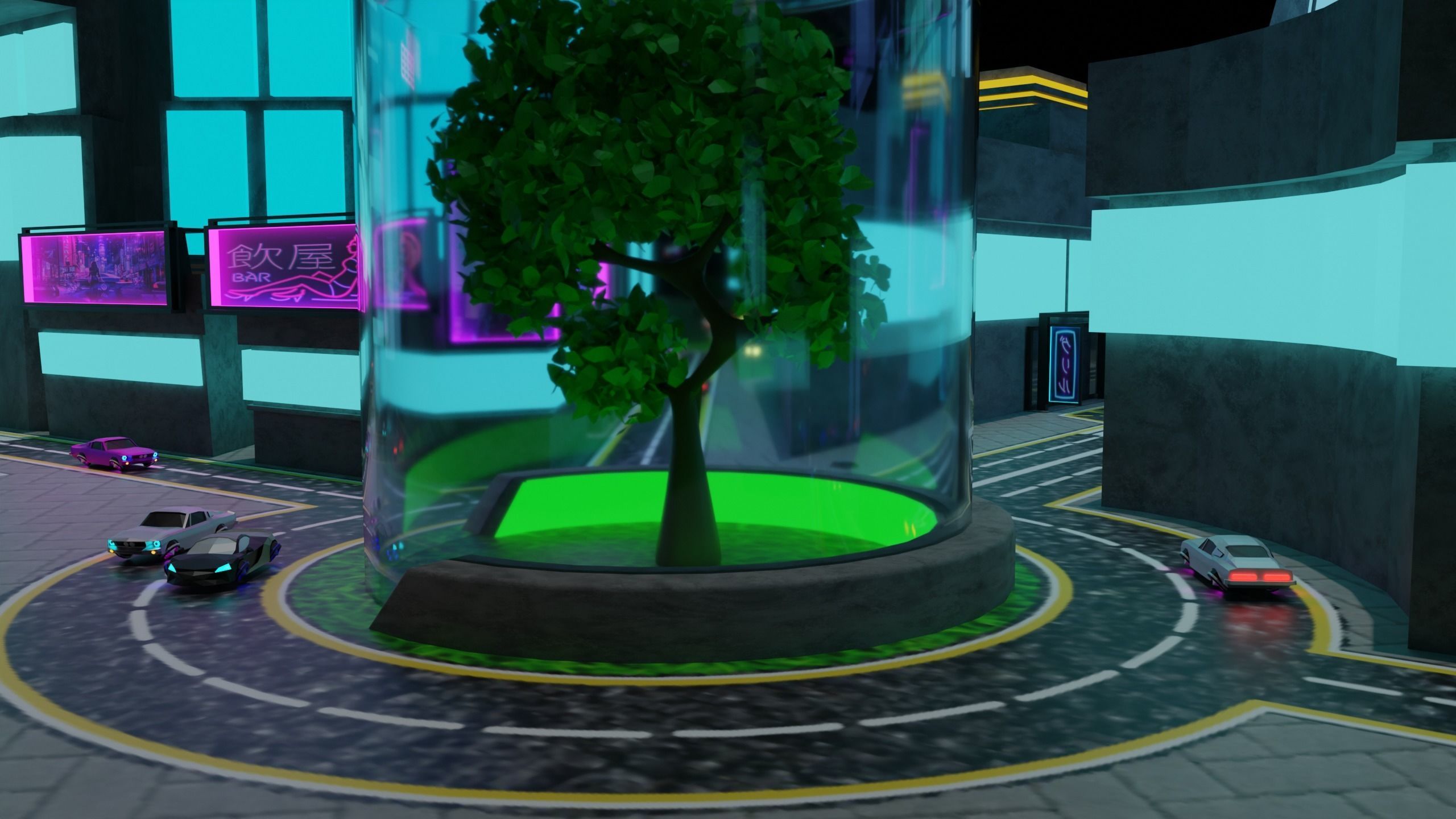 Metropolis Megalopolis Cosmopolis Town Sci fi Future  Low-poly 3D model_6