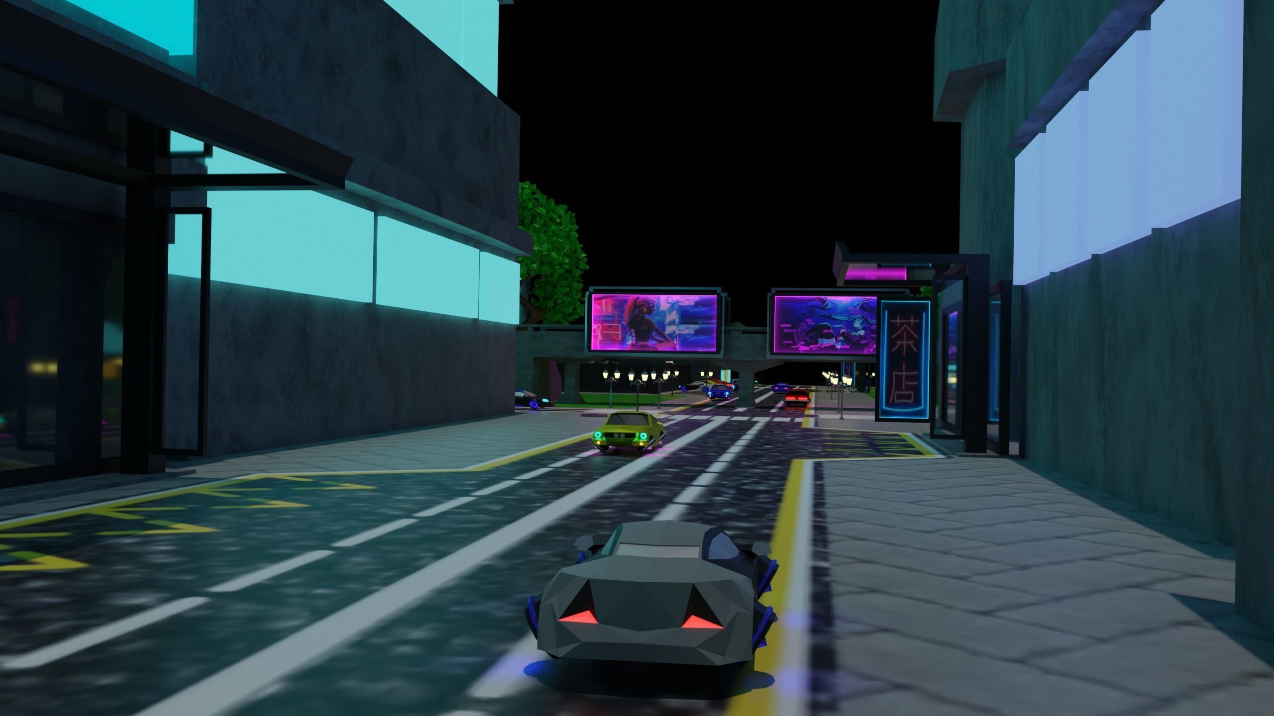 Metropolis Megalopolis Cosmopolis Town Sci fi Future  Low-poly 3D model_4