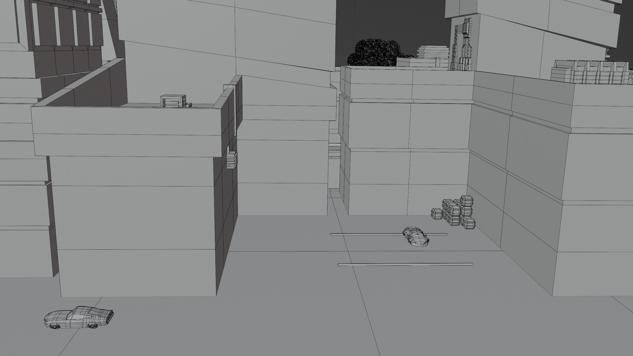 Metropolis Megalopolis Cosmopolis Town Sci fi Future  Low-poly 3D model_26