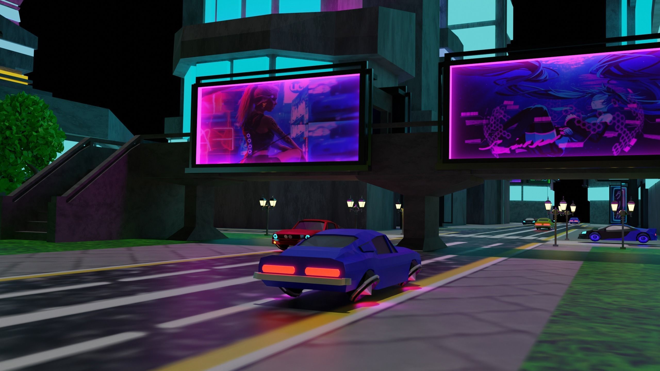 Metropolis Megalopolis Cosmopolis Town Sci fi Future  Low-poly 3D model_1