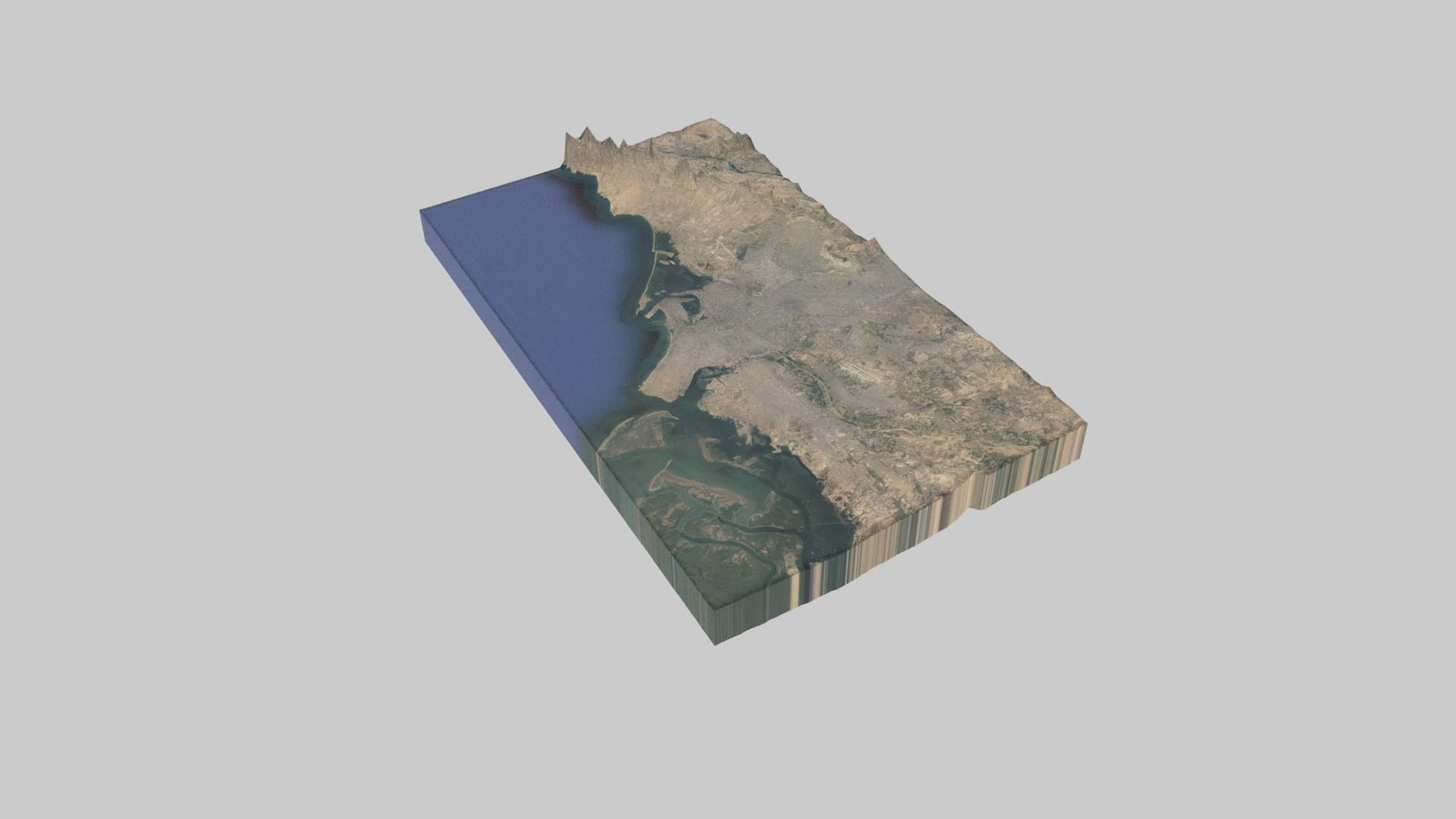 Karachi City  Low-poly 3D model_1