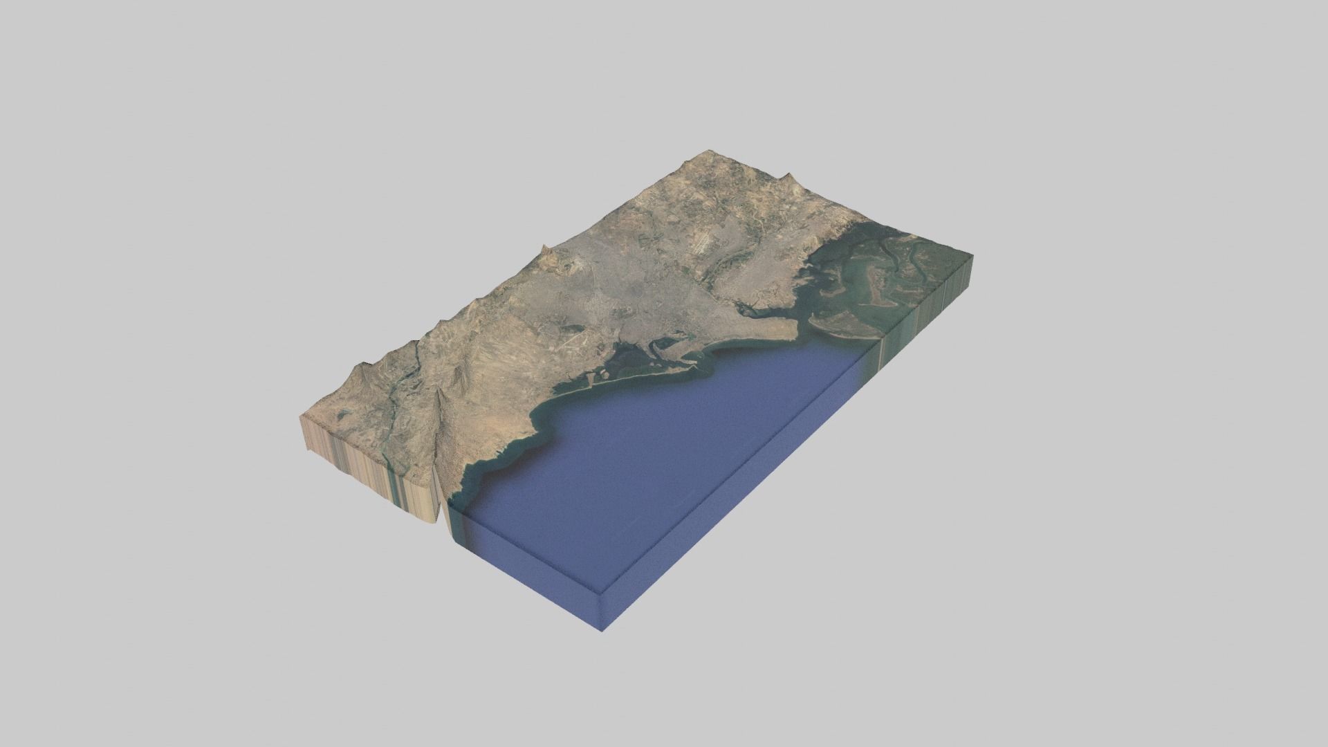 Karachi City  Low-poly 3D model_6