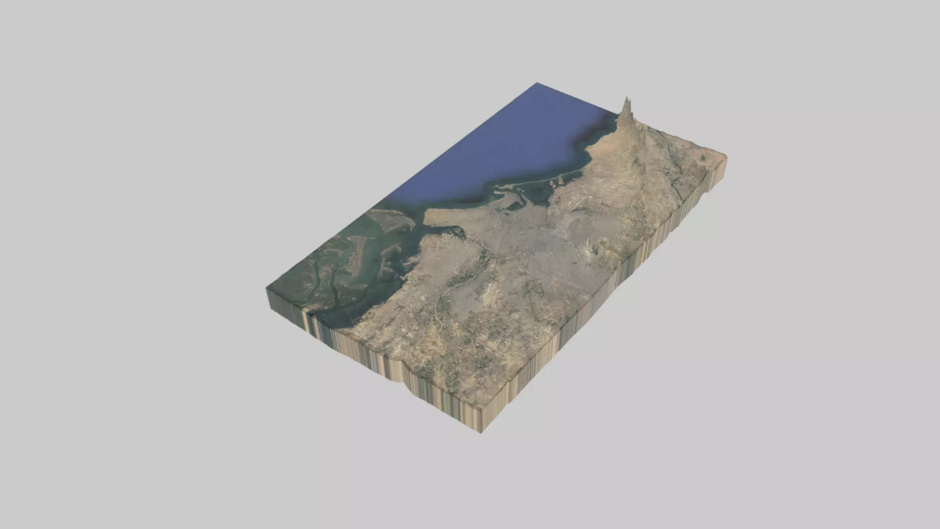 Karachi City  Low-poly 3D model_0