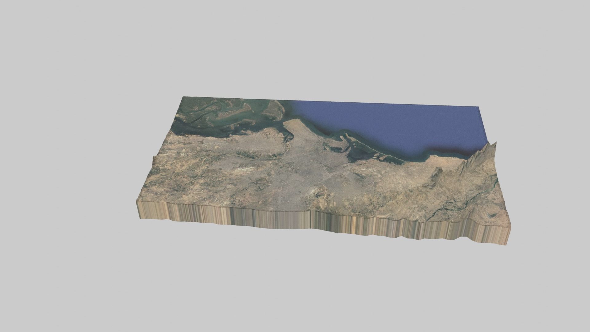 Karachi City  Low-poly 3D model_4
