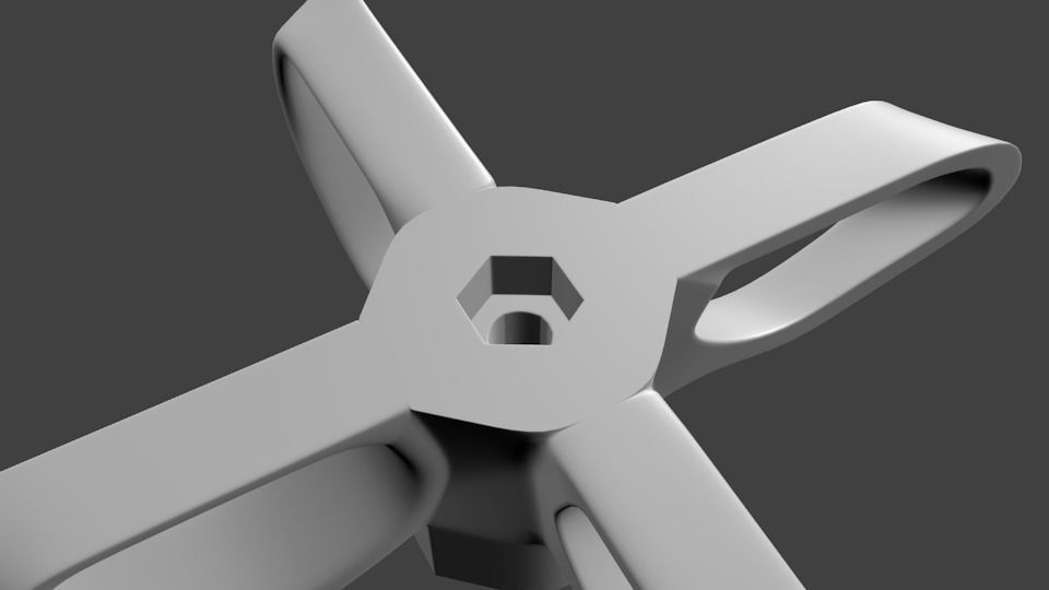 Mixer blade 3D print model_3