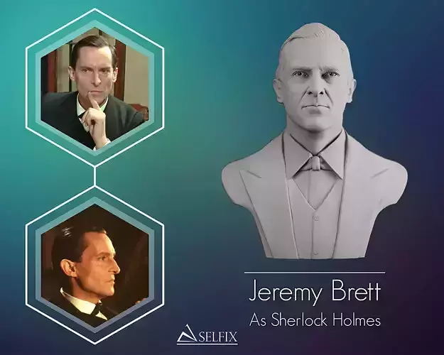 Jeremy Brett as Sherlock Holmes sculpture 