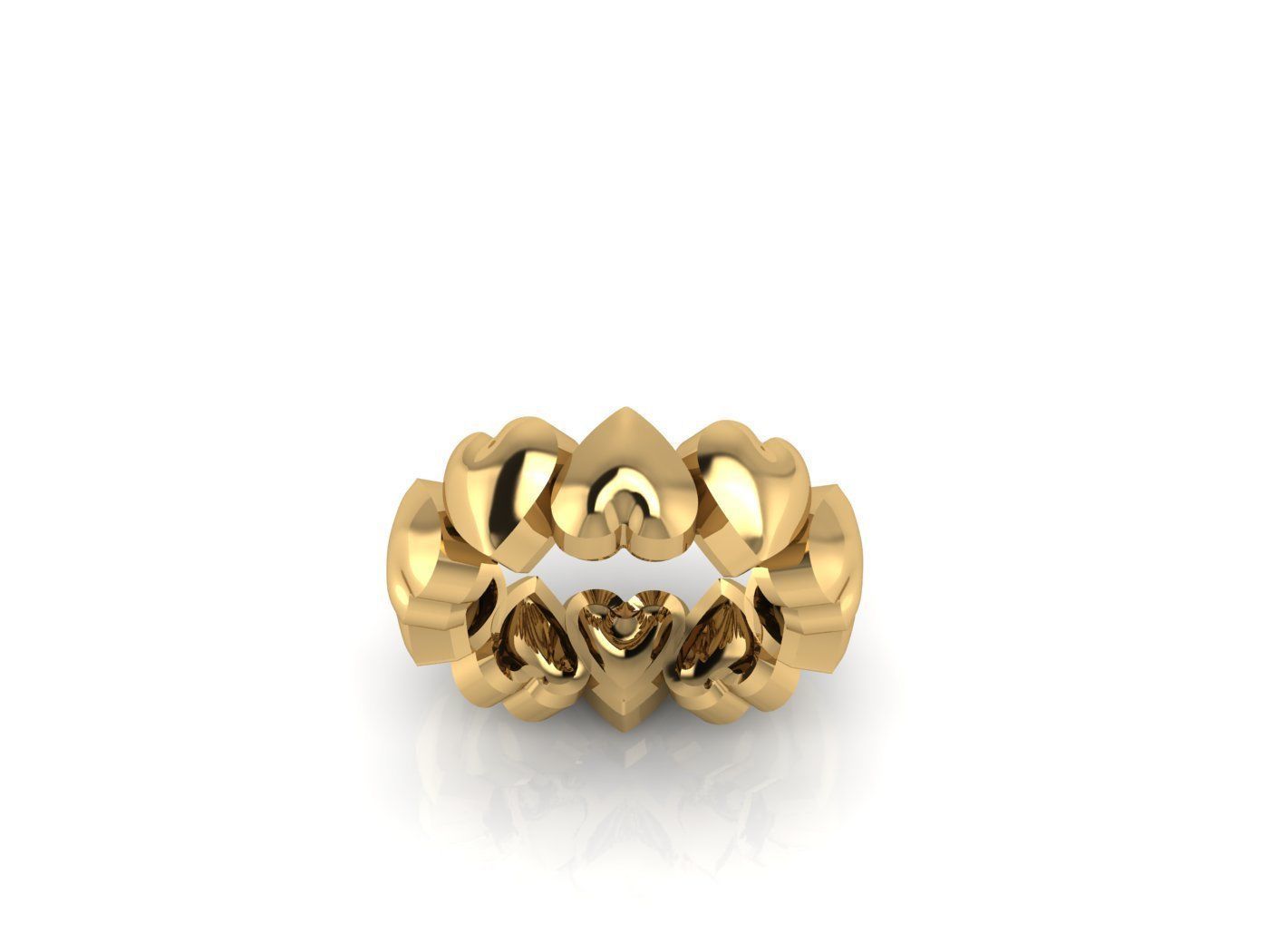 Heart ring 3D print model_1