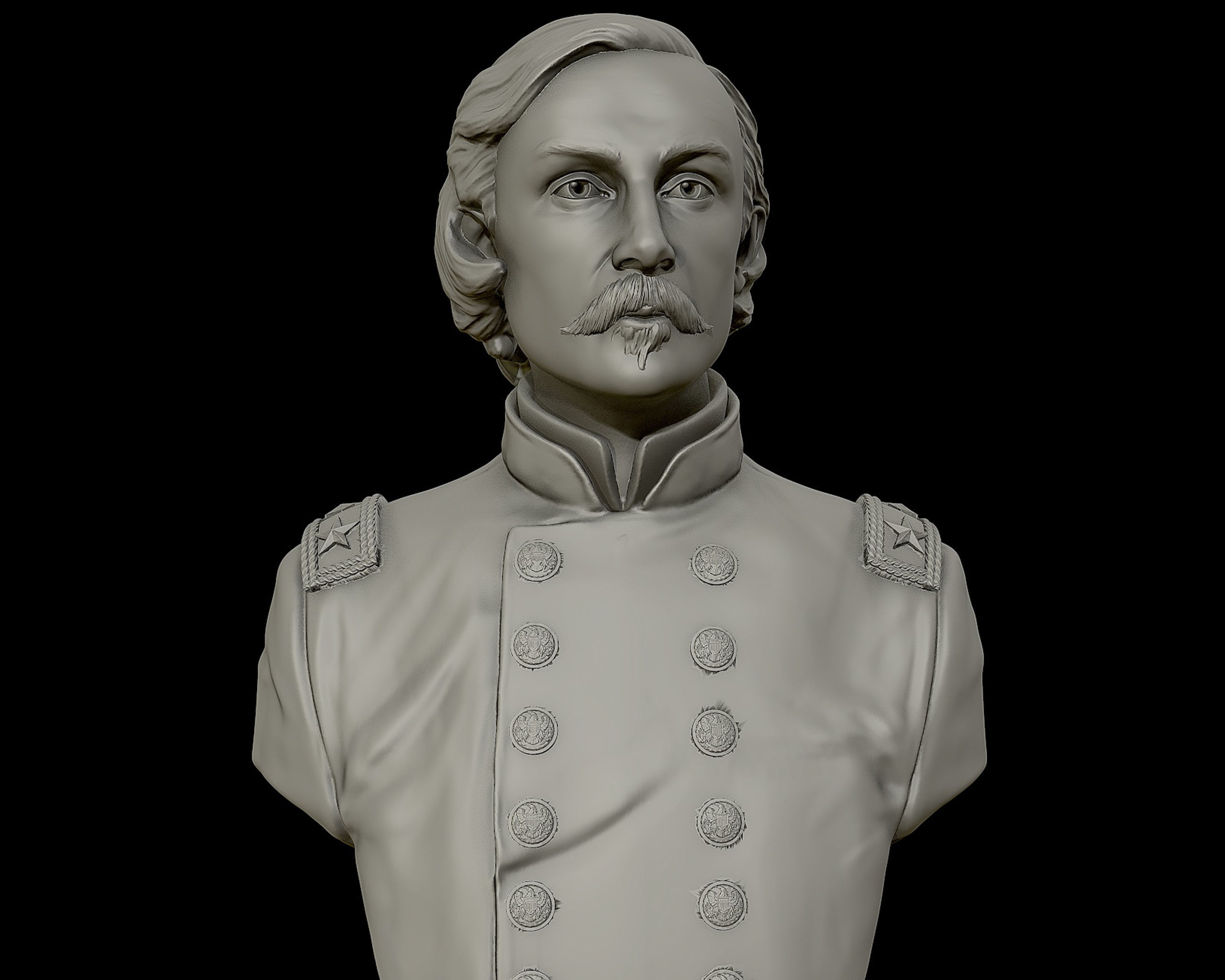 Gouverneur Warren sculpture 3D print model_5