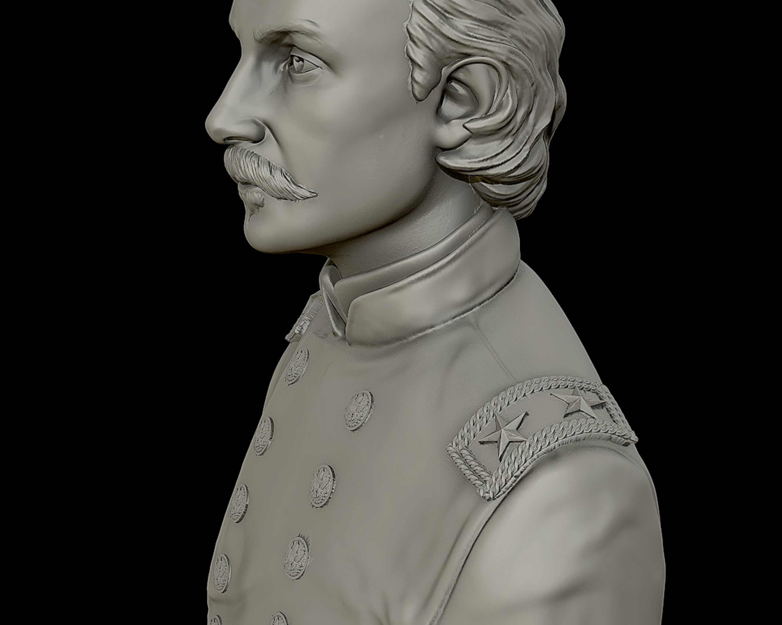 Gouverneur Warren sculpture 3D print model_8