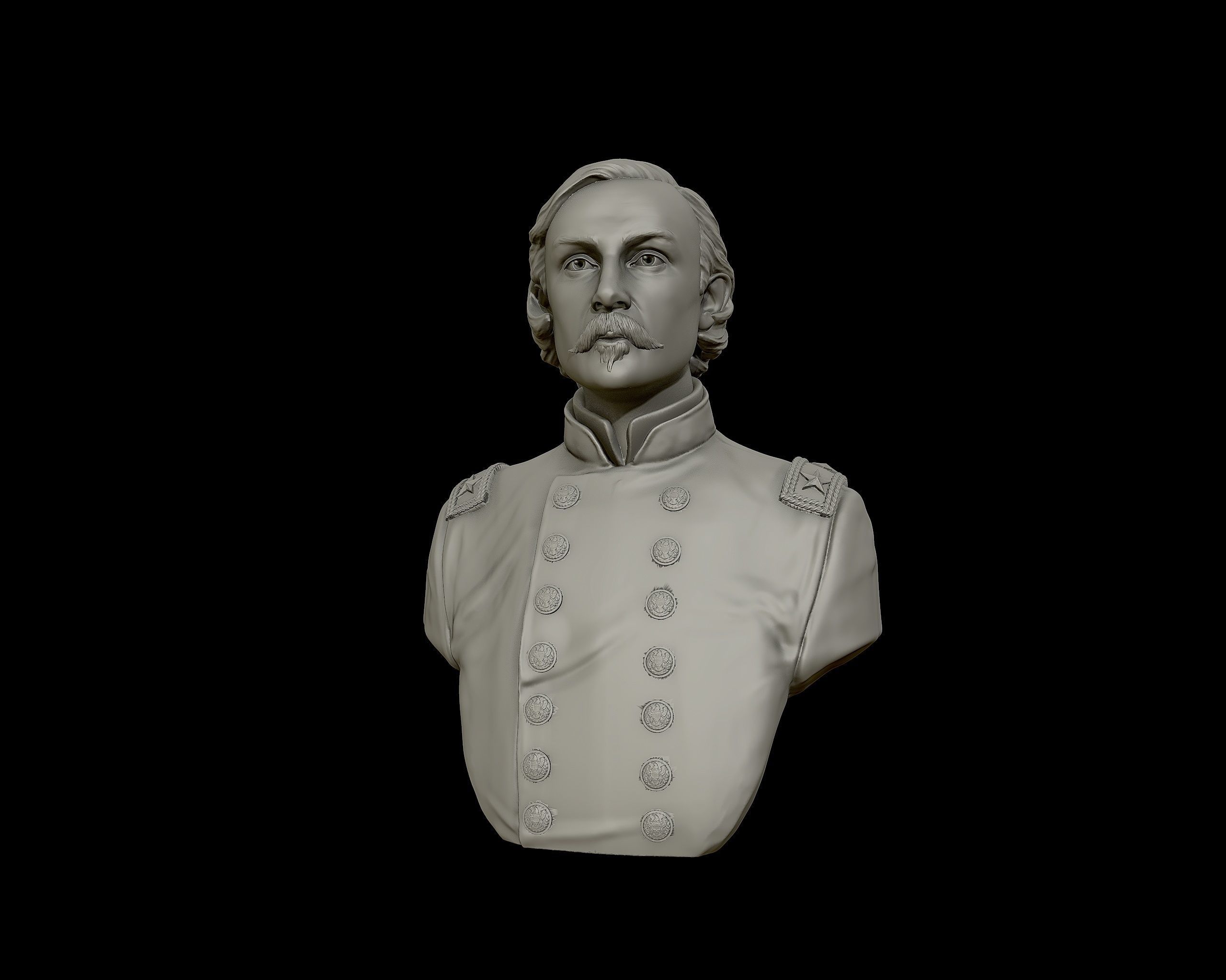 Gouverneur Warren sculpture 3D print model_10