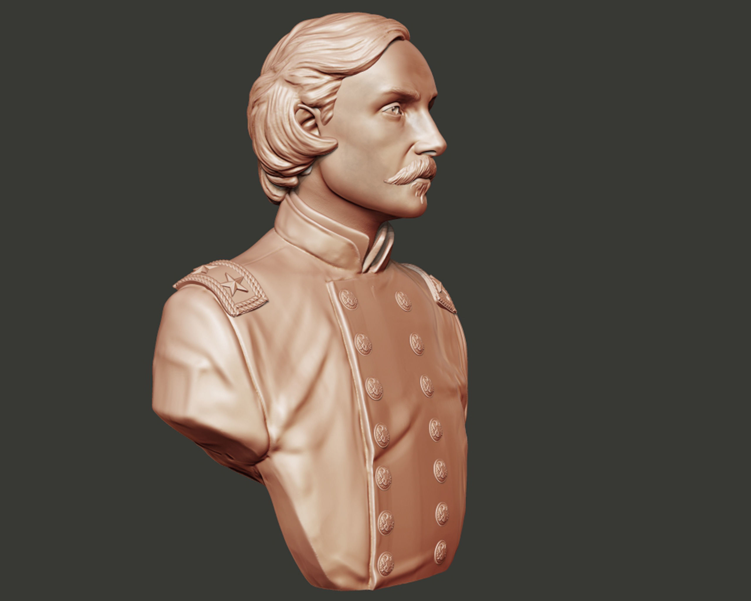 Gouverneur Warren sculpture 3D print model_3