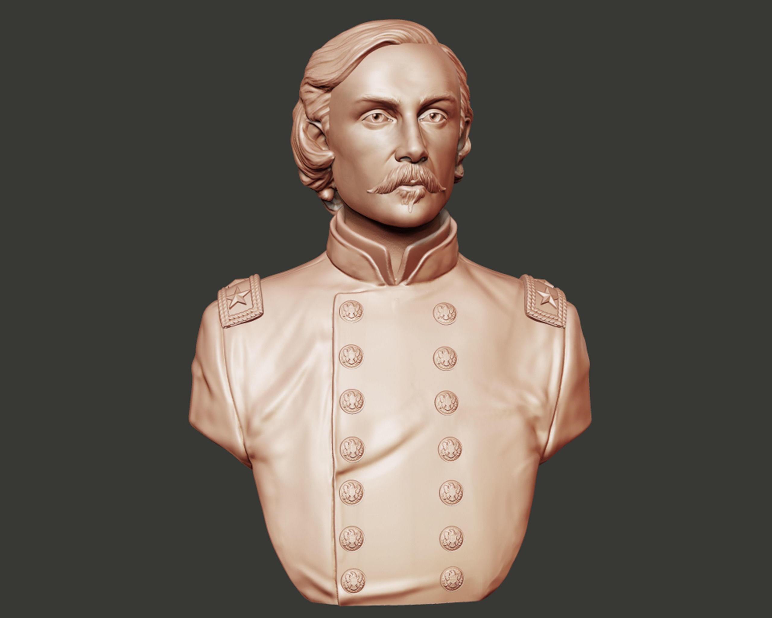 Gouverneur Warren sculpture 3D print model_2