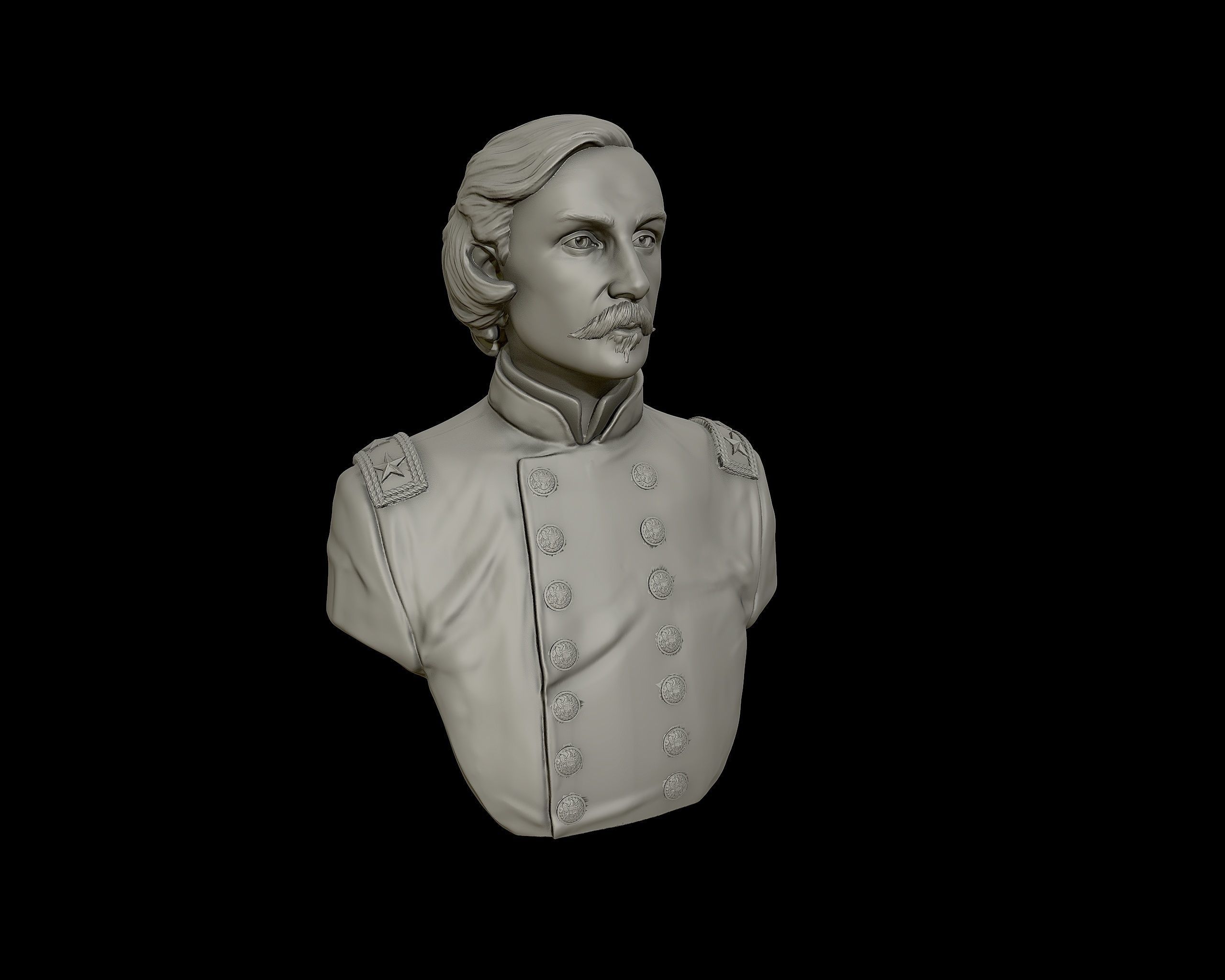 Gouverneur Warren sculpture 3D print model_7