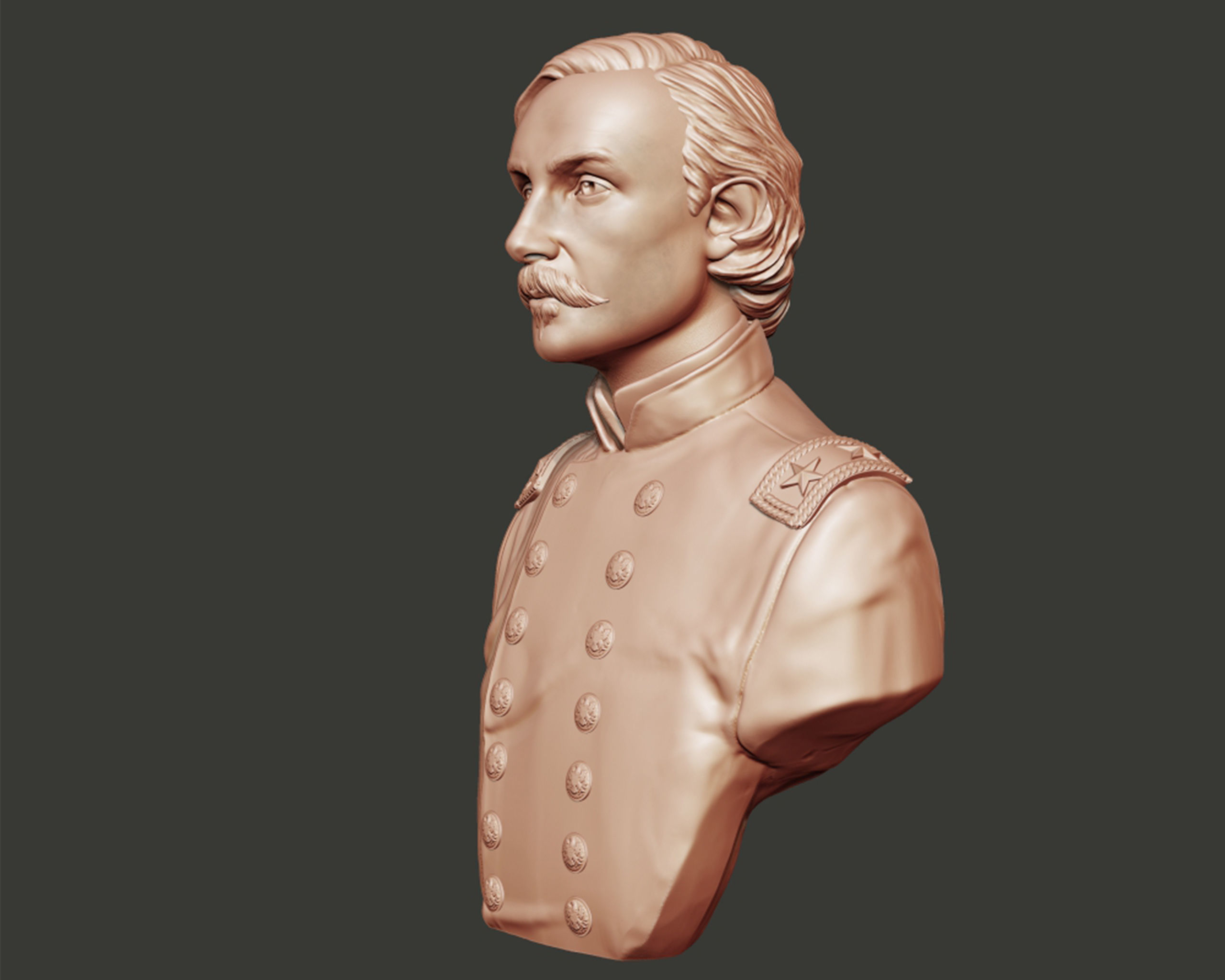 Gouverneur Warren sculpture 3D print model_4