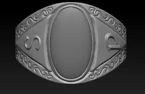 Gem set initial ring