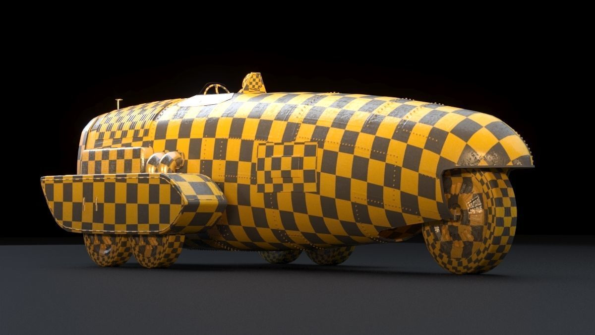 Vintage Race Car 3D model_6