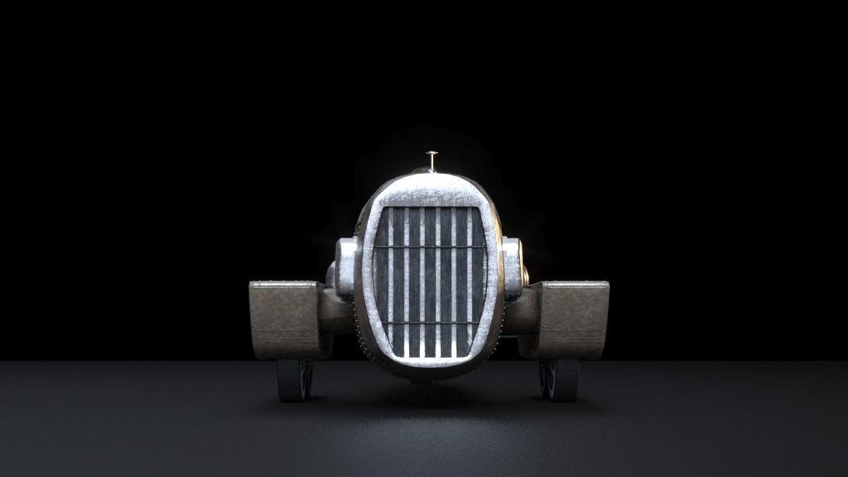 Vintage Race Car 3D model_14