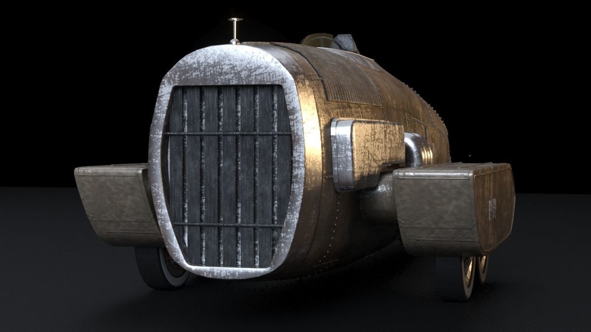 Vintage Race Car 3D model_9