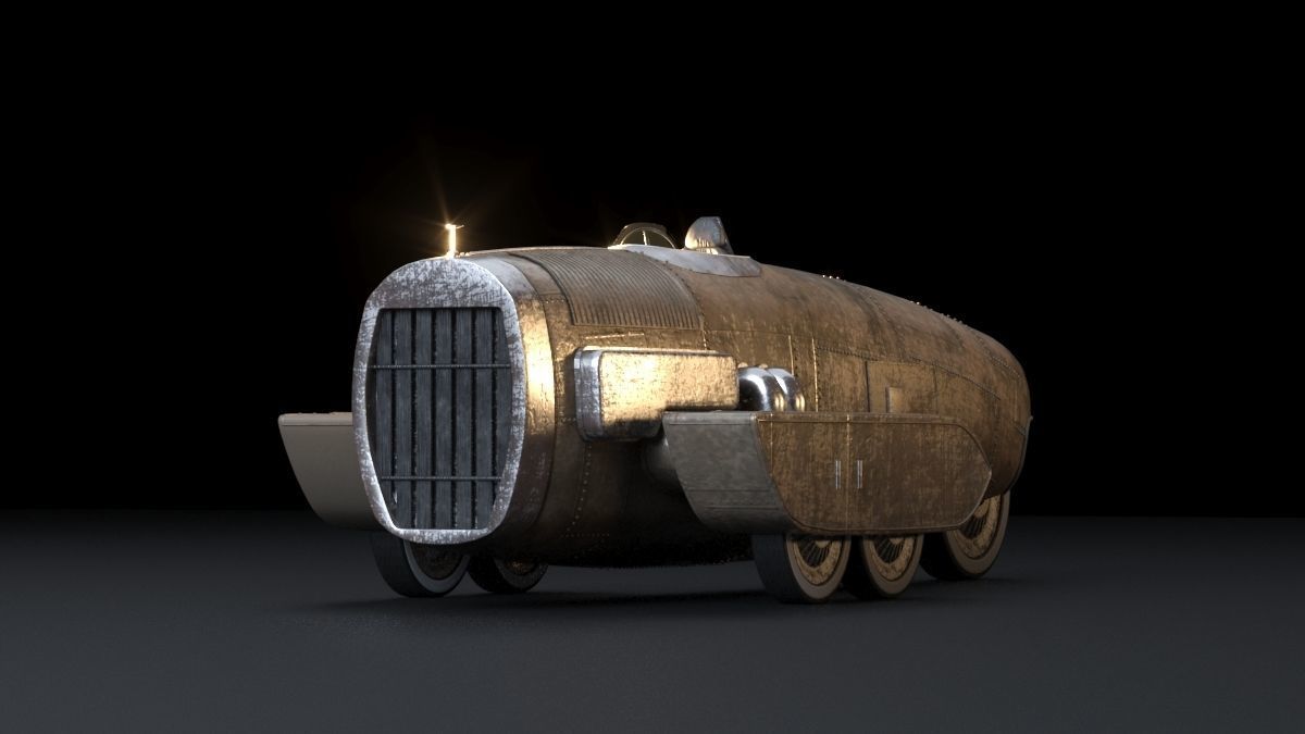 Vintage Race Car 3D model_1