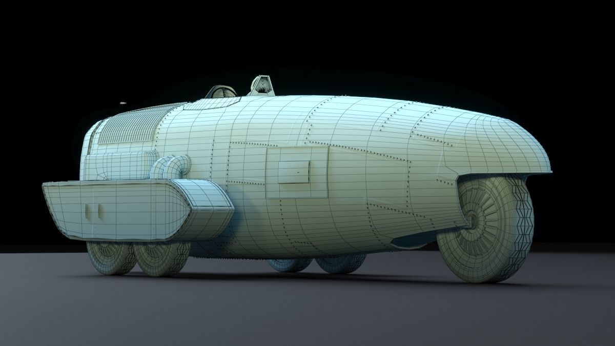 Vintage Race Car 3D model_8