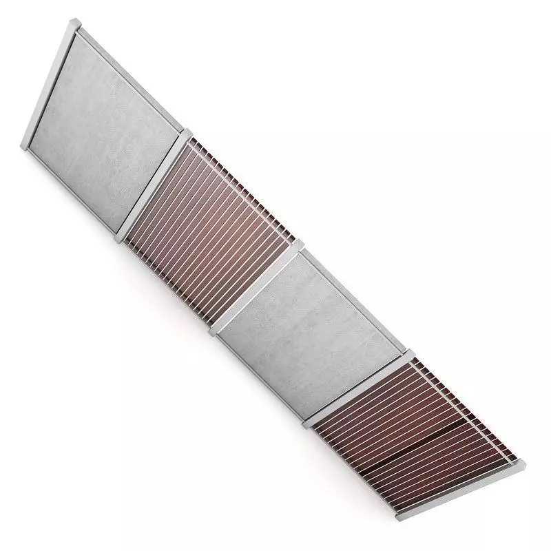 Concrete and Wood Fence 01 3D model_0