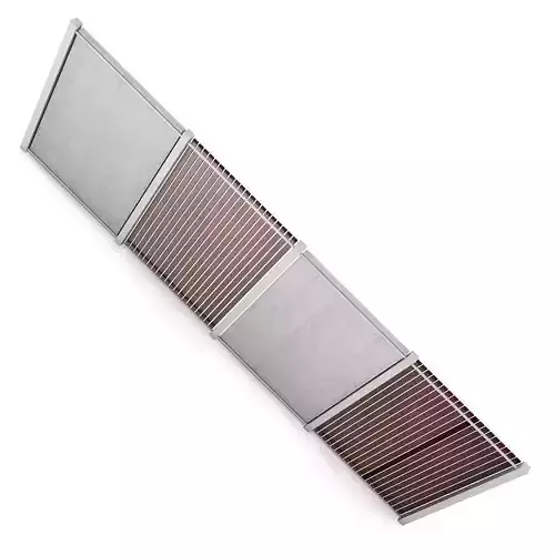 Concrete and Wood Fence 01 3D model