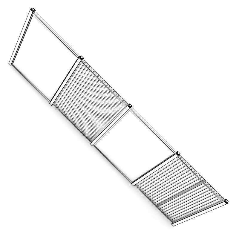 Concrete and Wood Fence 01 3D model_3