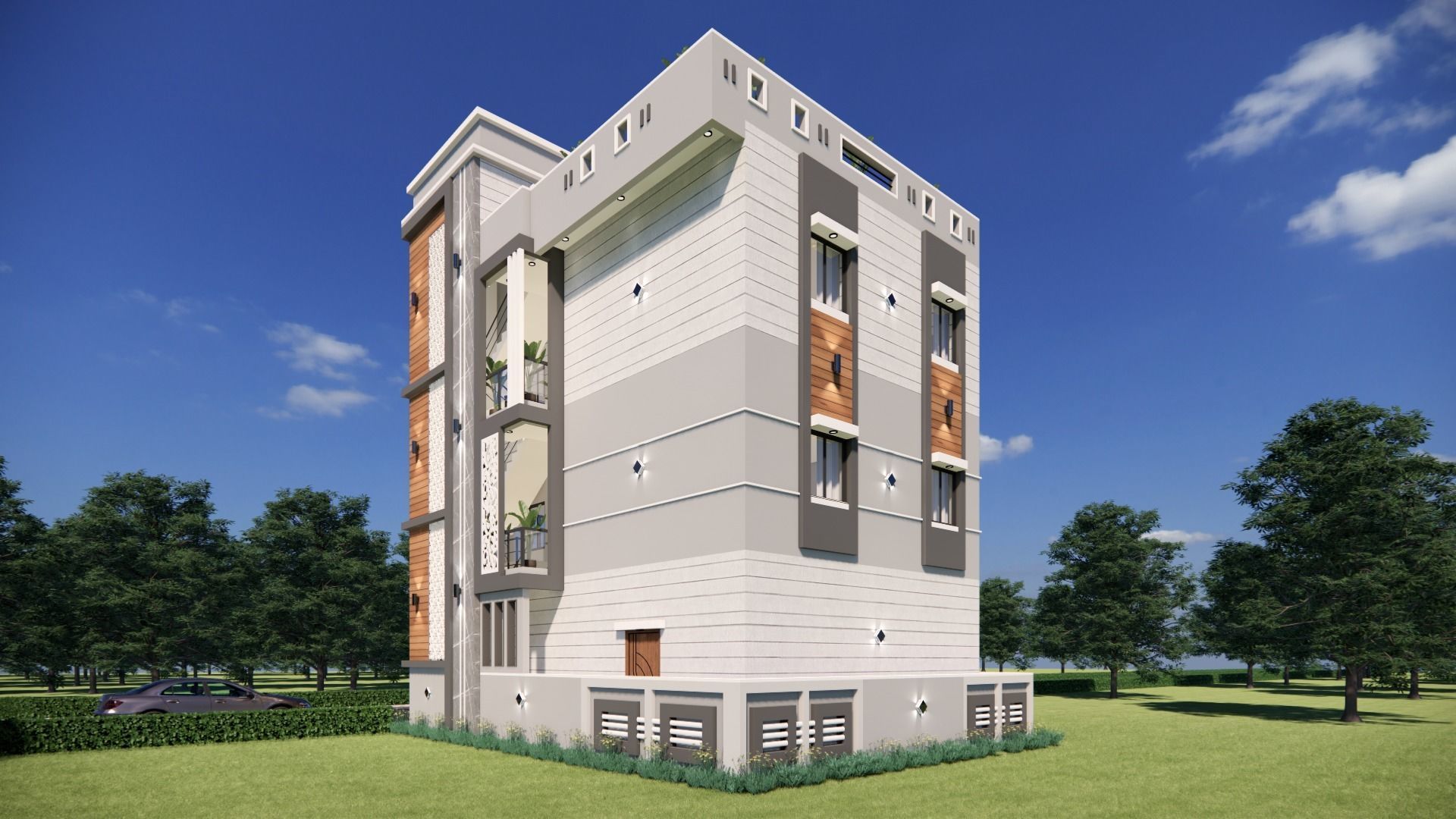 Architecture Moderen Home Concpet 3D model_2