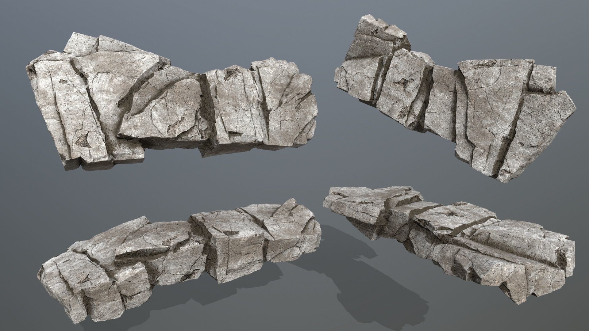 rocks Low-poly 3D model_9