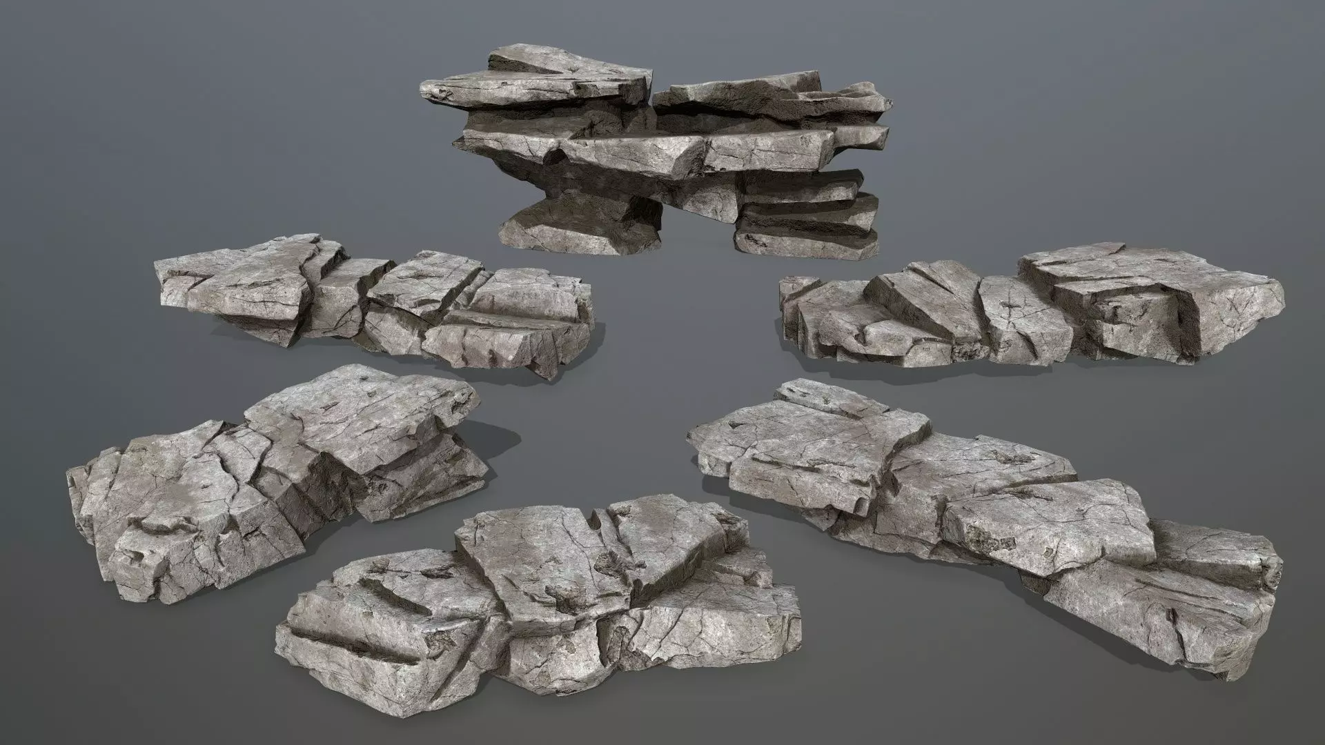 rocks Low-poly 3D model_0