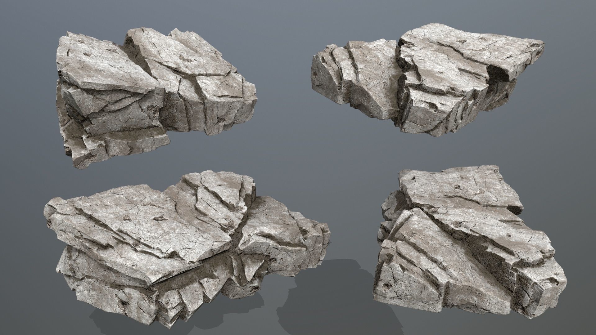 rocks Low-poly 3D model_7
