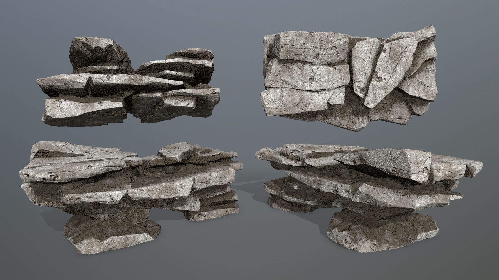 rocks Low-poly 3D model_12