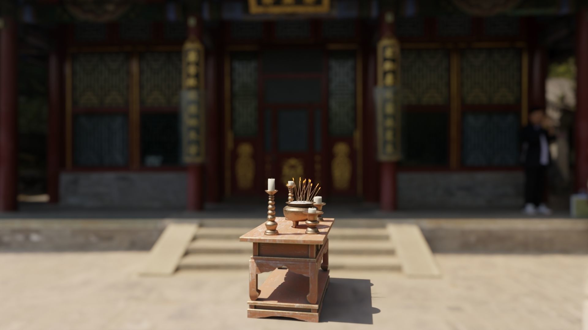 Japanese Temple Altar Low-poly 3D model_5