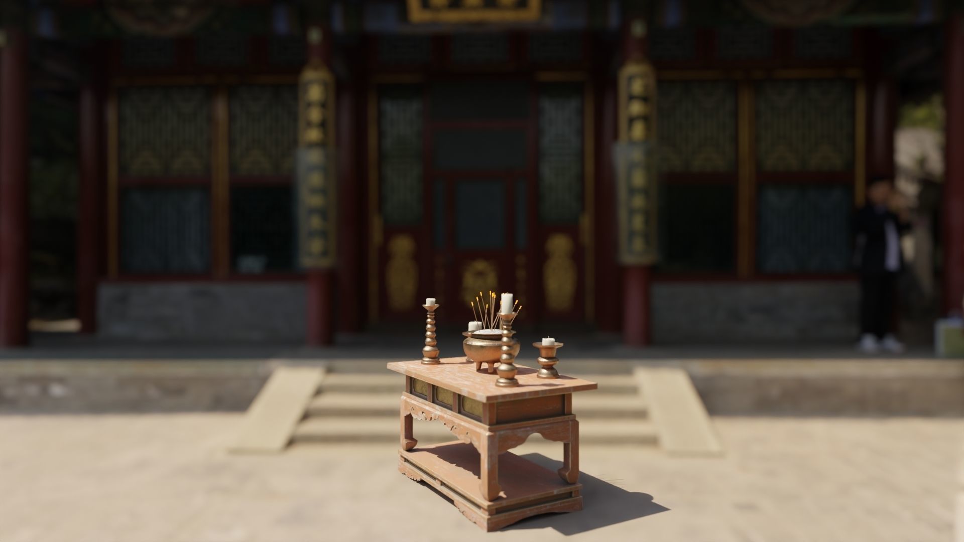 Japanese Temple Altar Low-poly 3D model_6
