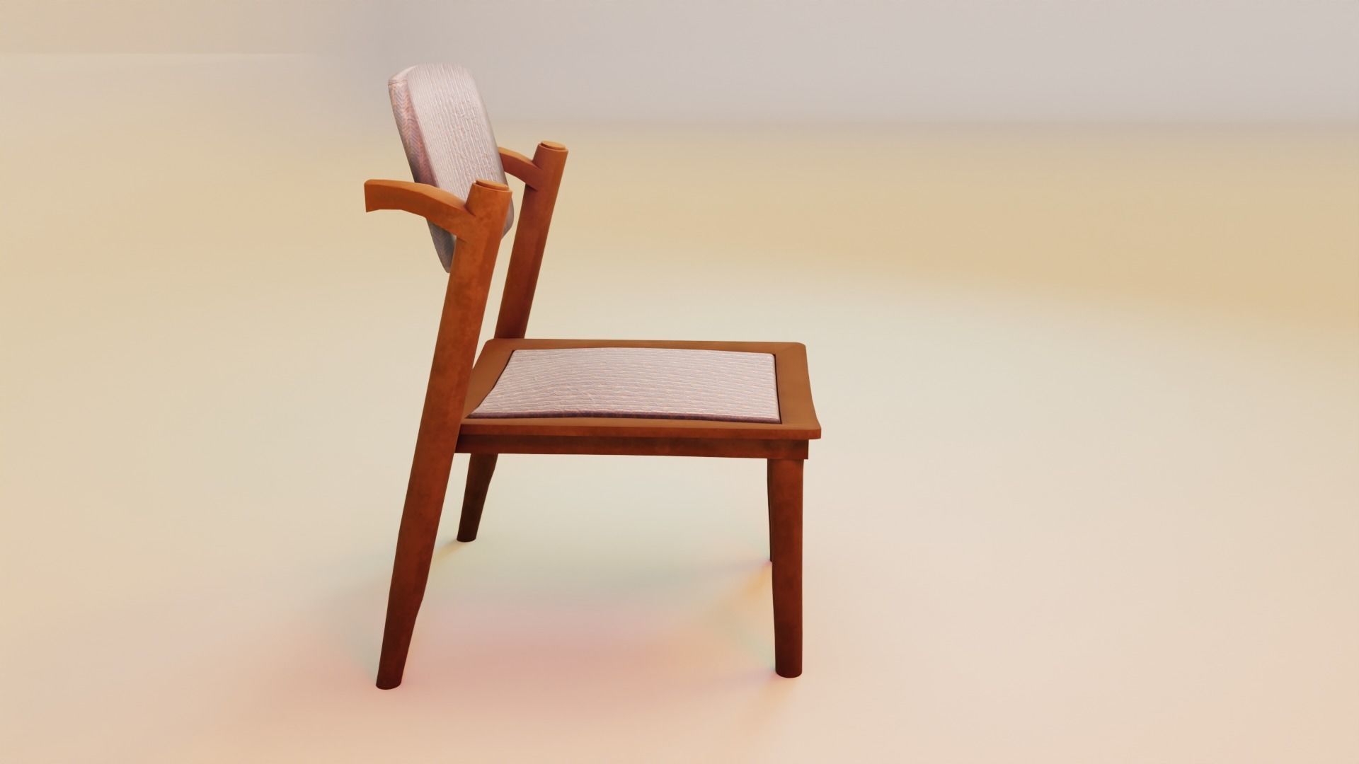 Modern Chair Low-poly 3D model_2