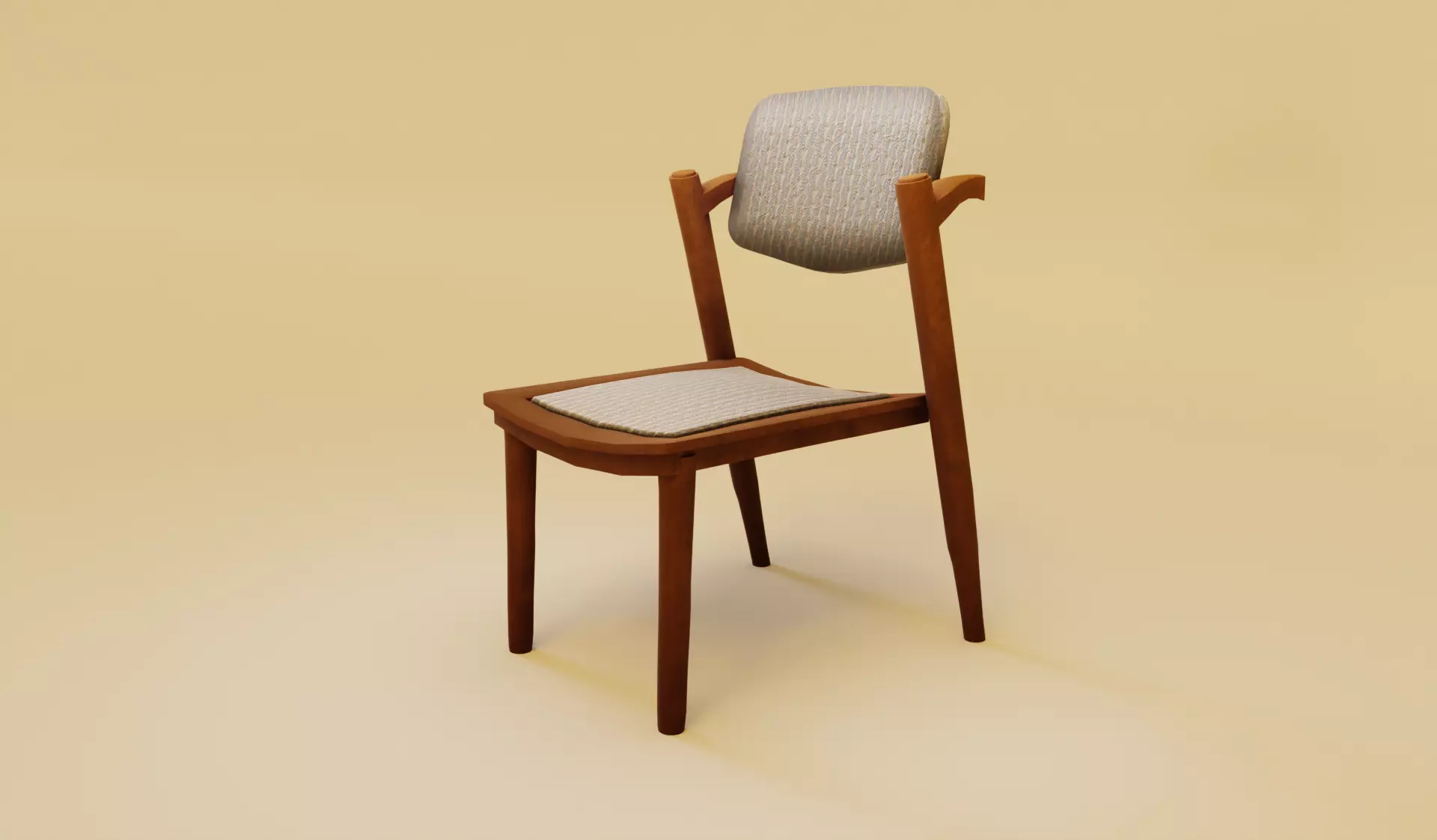 Modern Chair Low-poly 3D model_0