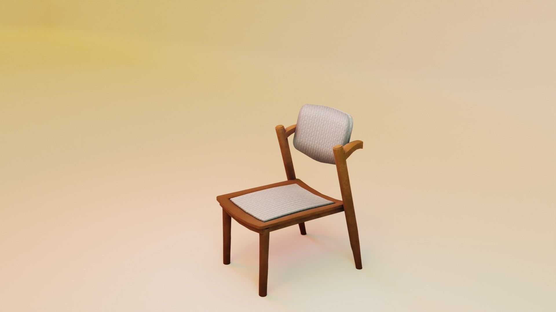 Modern Chair Low-poly 3D model_5