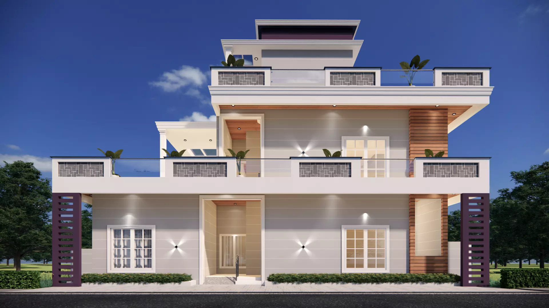 Architecture Moderen Home Concpet 3D model_0