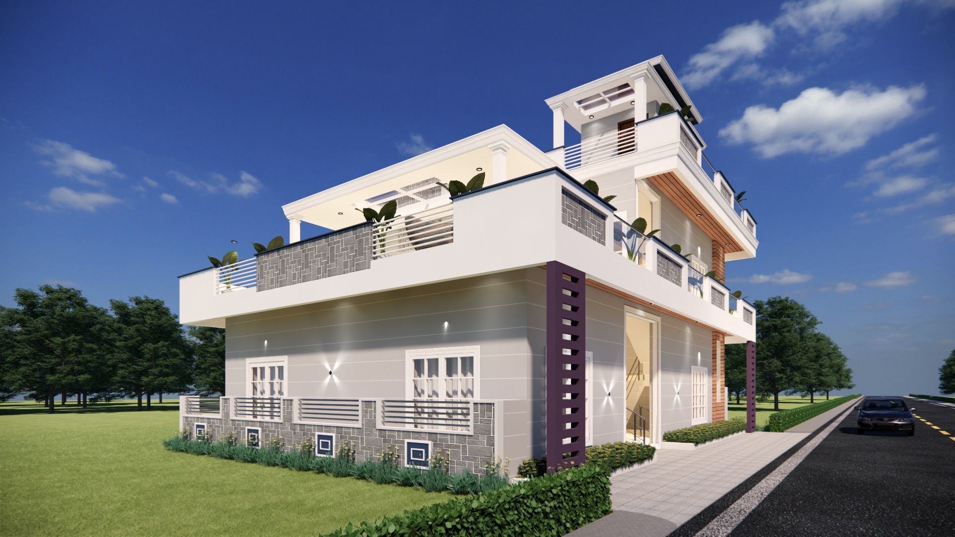 Architecture Moderen Home Concpet 3D model_1