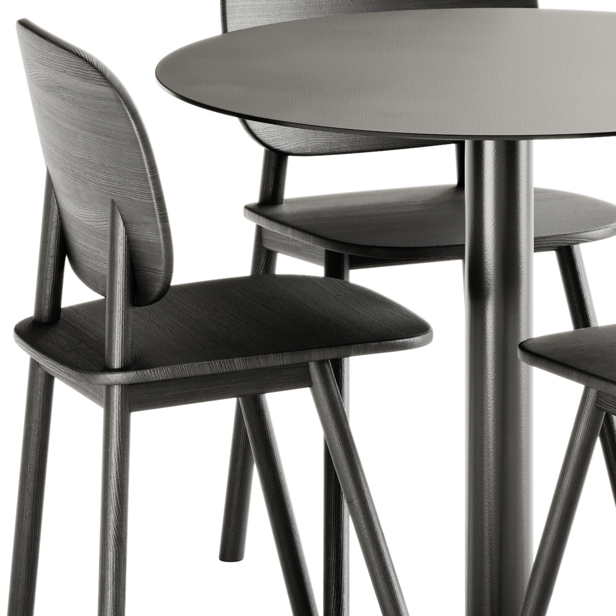 Mesa Mona Round Table by Diabla and Paddle Chair by Cruso 3D model_2